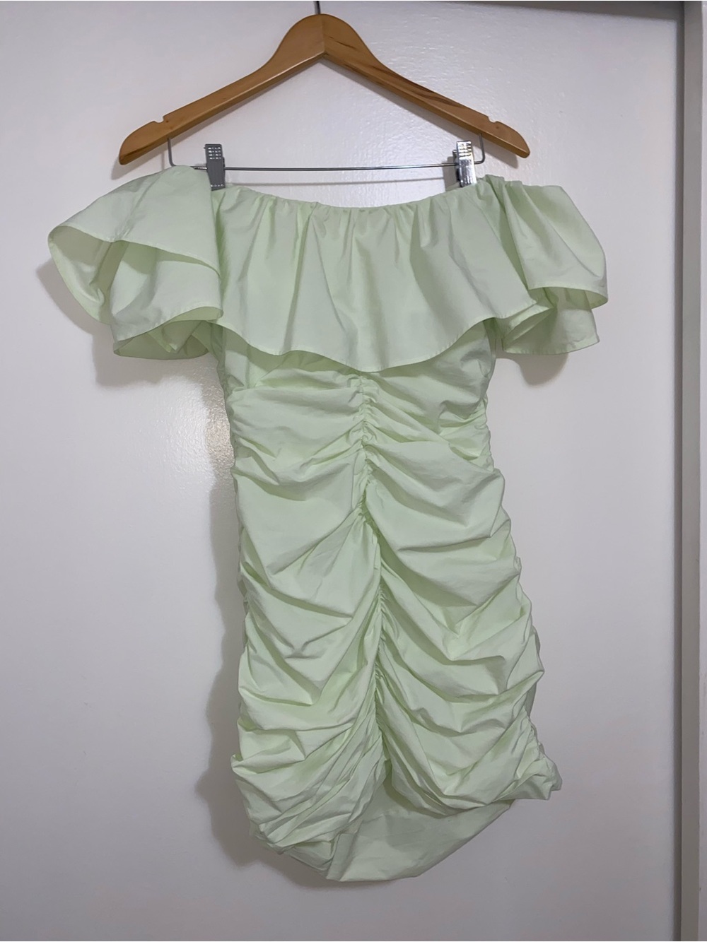 Anthropologie Maeve Ruched Off The Shoulder dress - Picture 10 of 13